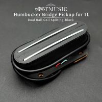 TL Humbucker Bridge Humbucker Pickup หิ้วกีต้าร์ไฟฟ้าสำหรับการต่อขดลวดสะพานสี่ช่องด้วยหุ้มสายไฟ