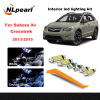 NLpearl 8Pcs แคนบัสภายในโดมแผนที่ไฟหลังคาชุดสำหรับ Subaru XV Crosstrek 2013 2014 2015รถ LED ในร่มไฟอ่านหนังสือชุด