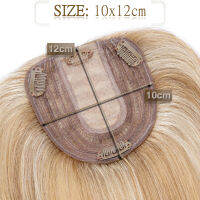 S-Noilite 10X12Cm Hair Toppers Straight Hairpiece 3.5X9Cm Silk Base Hair Wigs Clip In Hair Extensions ผมสีน้ำตาลสำหรับผู้หญิง