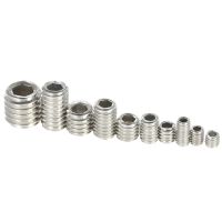 200pcs Stainless Steel Socket Screws Allen Head Socket Hex Set Grub Screw Assortment Cup Point Column M3-M6/M8 Hexagonal Screw