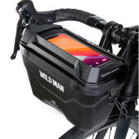 WILD MAN Scooter Head Handle Bag Waterproof Front Folding Bicycle Bag Touch Screen Cycling Head Bag Hard Shell Scooter Bag
