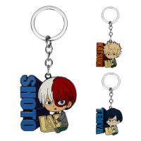 พวงกุญแจอนิเมะ UNQIN Bakugou Katsuki สองด้าน Todoroki Shouto พวงกุญแจเสื้อฮู้ดมิโดริยะอิซุคุพวงกุญแจพวงกุญแจอะคริลิค My Hero Academy ของฉัน