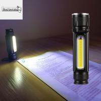 CONSTANCE Linterna ไฟฉายอเนกประสงค์,USB แบตเตอร์ที่ชาร์จด้านท้ายไฟฉาย LED หลอดไฟ COB