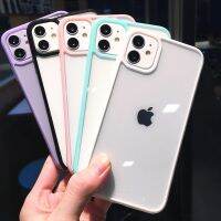 [Phone case] ลูกอมสีชายแดนกันกระแทกกรณีโทรศัพท์สำหรับ iPhone 11 12 13 Pro Max มินิ XR X XS Max 7 8บวก SE 2020ล้างปกหลัง