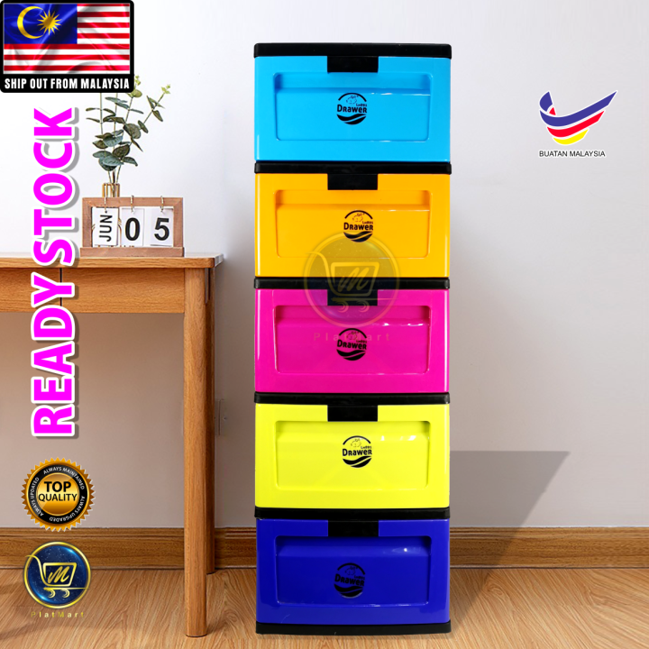 PlatMart [READY STOCK] 3/4/5 LAYER PLASTIC DRAWER / STORAGE
