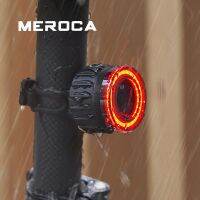 ✷◆ MEROCA Bicycle Rear Light USB Charging High Visibility Multifunction Flashing With Brake Sensor Tail Light MTB Road Bike Lamps