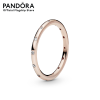 Pandora Rose ring with clear cubic zirconia แหวน แหวนเพชร แหวนสีโรส แหวนแพนดอร่า แพนดอร่า