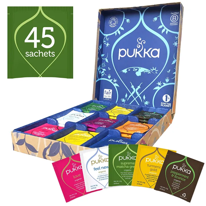 Pukka Herbs Tea Selection Luxury Gift Box, Collection of Organic