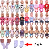 Doll Casual Pajamas Set Panties For 18Inch American amp;43Cm Reborn New Born Baby Generation Doll Clothes Accessories Girl DIY Toys