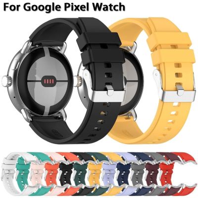 zhu9639695258 Silicone Band For Google Pixel Watch Strap smart Wrist Watchband Metal Buckle Sport Replacement Bracelet Correa Accessories