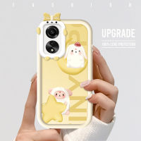 Case4you สำหรับ OPPO A58 4G A78 4G การ์ตูนน่ารักหมูหมีกระต่ายเคสโทรศัพท์มีลายเคสโทรศัพท์มือถือสัตว์ประหลาดปลอกเลนส์โทรศัพท์นิ่มฝาครอบป้องกันกันกระแทก