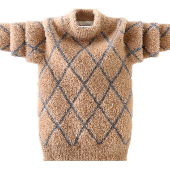 boys-winter-thick-round-neck-plaid-sweaters-kids-spring-warm-pullovers-teen-plush-knitted-top-children-autumn-jumper-knitwear