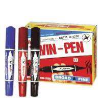 Marker Permanent 2 Sides Pen ปากกามาร์คเกอร์ 2 หัว ตราม้า (แพ็ค12ด้าม)