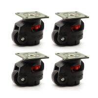 ✴ 4pcs Heavy Duty Nylon Level Adjustment Caster GD-40F High Quality Industrial Roller Wheel Leveling Caster Wheels Black