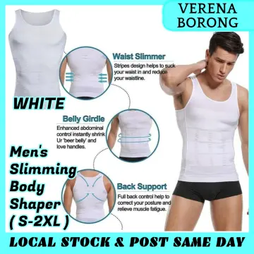 Men Ultra Lift Undershirt Vest Body Slimming Tummy Shaper Shapewear Waist  Girdle