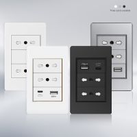 VISWE Chile Italy socket Type-C USB plug 20W Fast Charging 118*72mm PC Panel  socket with usb charging Electrical Circuitry  Parts