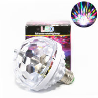 【New-store】 upaxjl โคมไฟ LED E27 RGB เปลี่ยนสีได้6สี AC 85-270V 110V 220V 240V 6W ดิสโก้แบบหมุนได้ปาร์ตี้วันหยุด