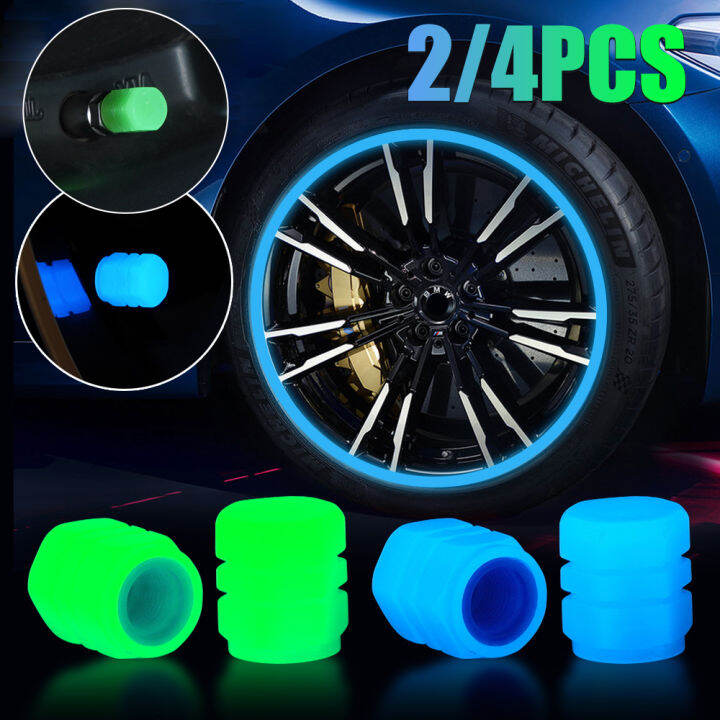 Luminous Valve Caps Fluorescent Night Glowing Car Motorcycle Bicycle