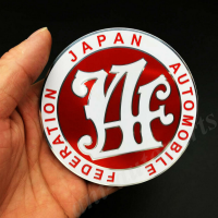 เพจโลโก้แต่งสไตล์ญี่ปุ่น toyota jdm ke30 ke70 Metal Red JAF Japan Automobile Federation JDM Car Trunk Emblem Badge Sticker