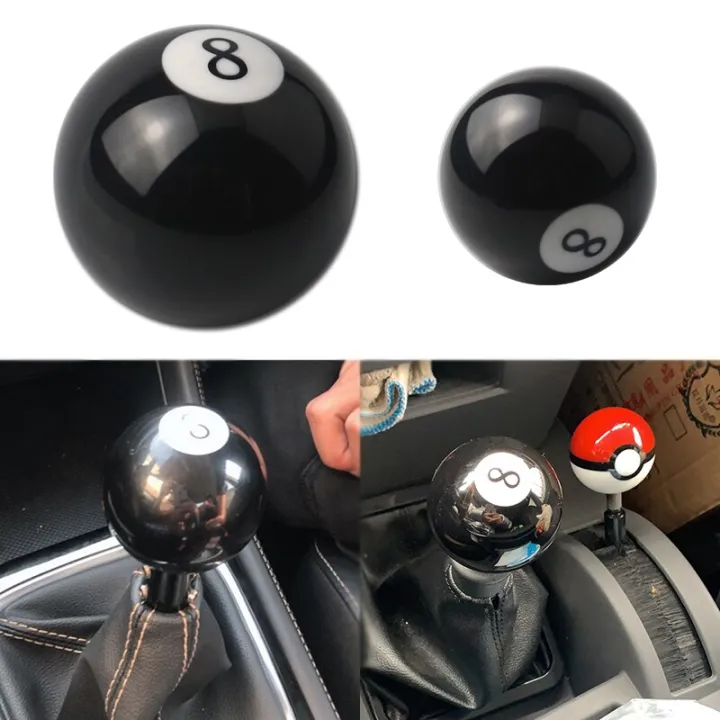 Black 8 Eight Pool Billiard Ball Gear Shift Knob W/ Adapter Universal