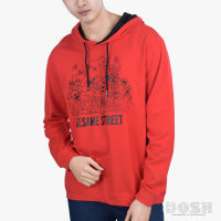 DOSH UNISEX HOODIES SESAME STREET เสื้อฮู้ดแขนยาว ผู้ชาย-ผู้หญิง DSEMJ5001-RE