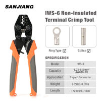 IWISS Non-Insulated Crimping Tool สำหรับ AWG16-10 Non-Insulated Terminals ButtspiceOpenPlug Connectors Mini Hand Crimper Plier