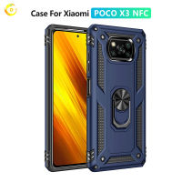 ใหม่เต็มฝาครอบโทรศัพท์ Xiaomi POCO X3 NFC กรณีเกราะกันกระแทกปกกันกระแทกโลหะผู้ถือแหวนแม่เหล็กแขนป้องกัน