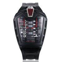 hot style sports car concept mechanical style six-cylinder engine compartment creative watch mens trendy fashion