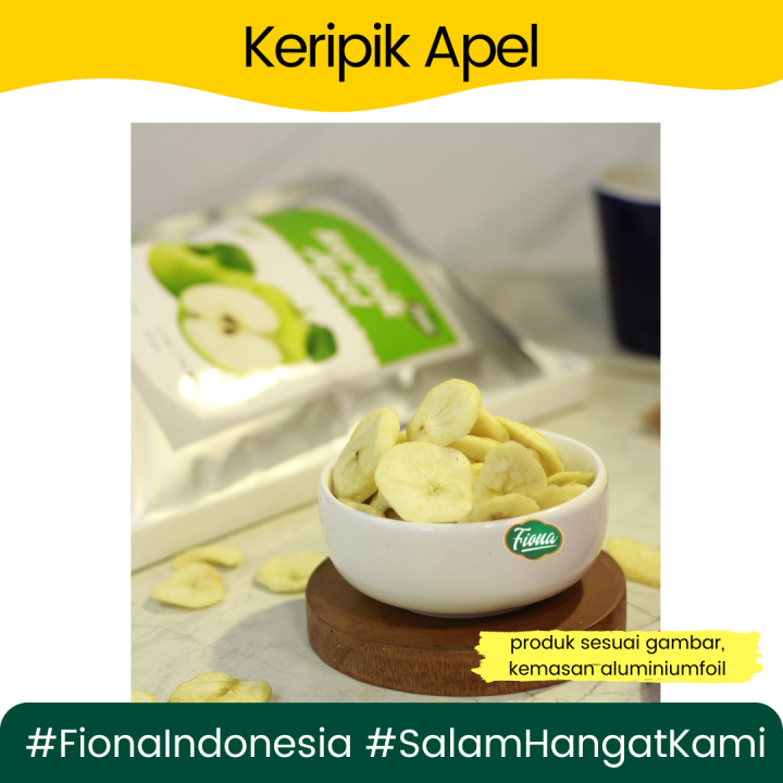 Fiona Keripik Kripik Apel 100 Gram Khas Kota Malang Garansi Renyah