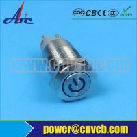 ✕✼❄ 12304 12mm Illuminated power symbol switch 4pin metal push button switch waterproof electrical switch