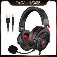 EKSA Gaming Headset Gamer Wired 3.5mm Stereo USB 7.1 Surround Gaming Headphones For PCPS4PS5X with Noise Cancelling Mic