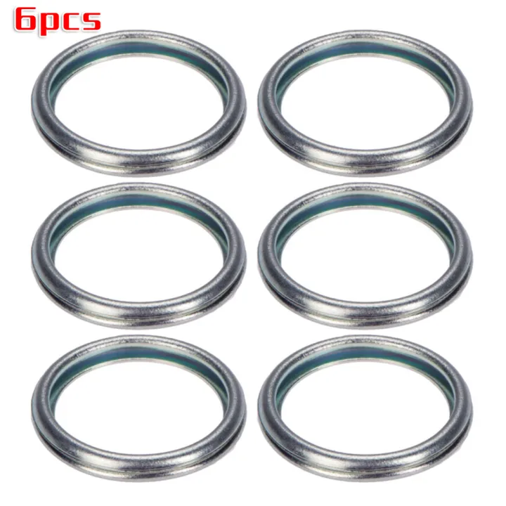 6 Piece Set Washer 16Mm Oil Drain Plug Crush Gasket Oem Replacement For