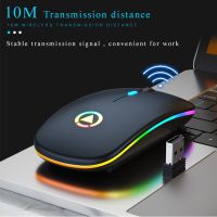 Wireless Mouse Silent Mouse 1600 DPI Ergonomic Mause Noiseless PC Mouse Mute Colorful Glowing Office Mouse Chargeable/battery