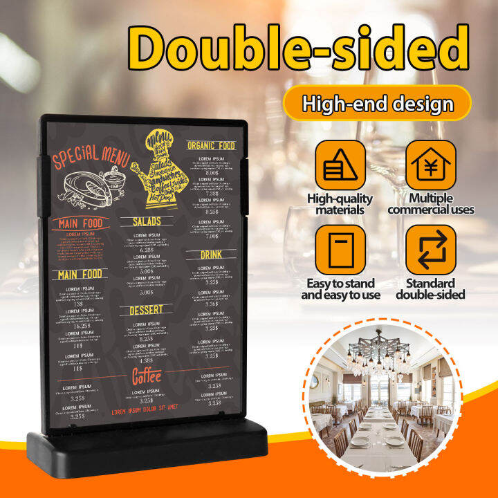 A4 A5 A6 Menu Display Board Acrylic Poster Stand Photo Display Frame
