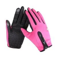 Hot Sale Outdoor Gloves Mens Womens Sports Winter Gloves Warm Zipper Riding Gloves