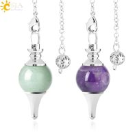 【YF】℡☬▤  CSJA Shuttle Pendulum for Dowsing Radiesthesia Divination Gem Stone Pendants Pendule Pendulos Pendel F269