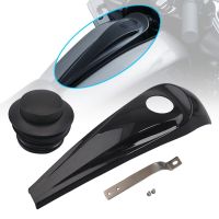 Motorcycle Black Smooth Dash Fuel Tank Console Trim Panel Kit Oil Gas Tank Cover Cap For Harley Touring Glides Road King 08 Up