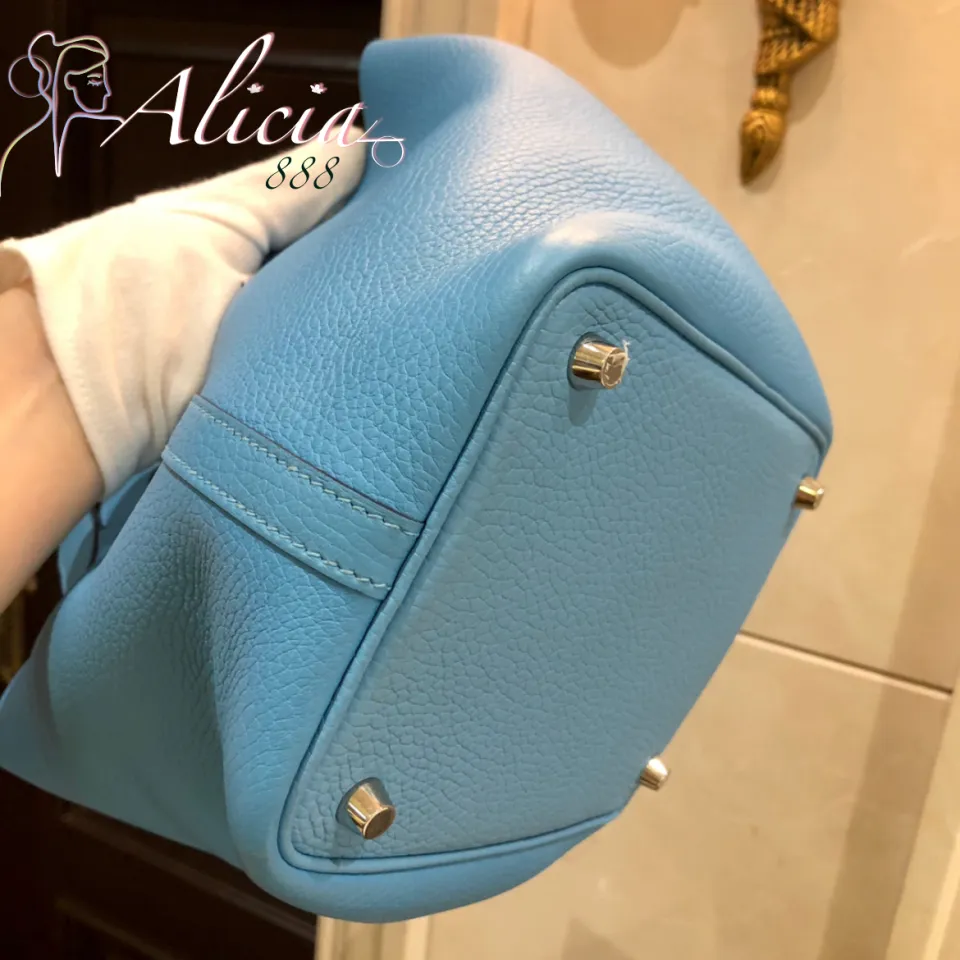 AliciaShop NEW HERMES Picotin 18 PM Color P3 Blue TC Calf Leather