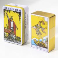 Rider Waite Tarot Deck In A Tin Box Gilded Edge for Fortune Telling Game Card