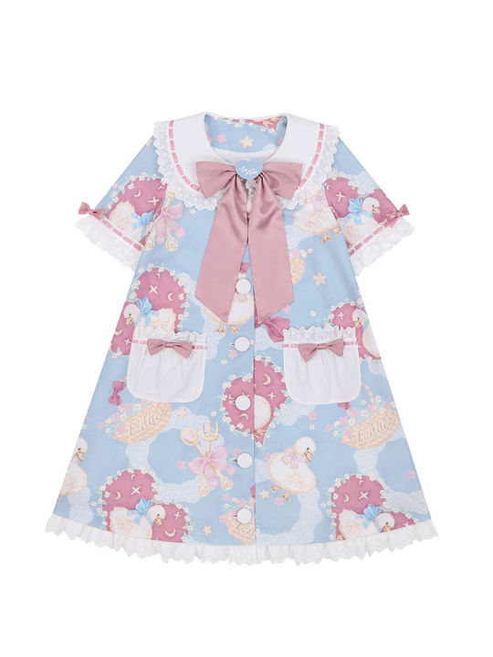 sweet-girl-lolita-duck-picnic-carton-printing-kawaii-summer-womens-dress-2021-lolita-daily-dresses-party-costumes-clothes