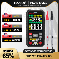 GVDA New Digital Multimeter T-RMS Auto Range AC DC NCV Color LCD Smart Multim Tester Ohm Capacitance Hz Temp Voltage Meter