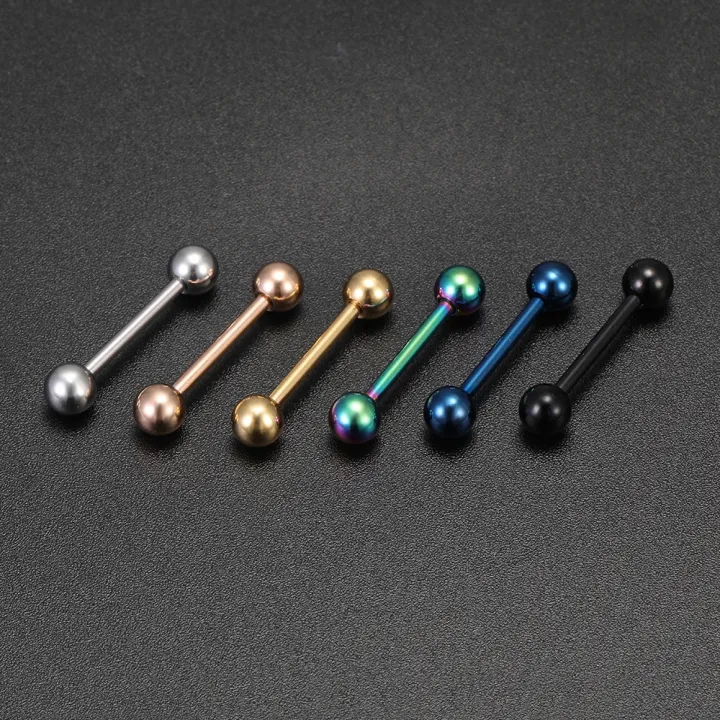 Stainless Steel Straight Barbell Body Piercings Women Girls Rose Gold