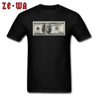 3Xl Usa 100 Dollars Franklin Picture T Shirt Printing Gothic Style Faddish Mens Tees Pure Cotton Popular