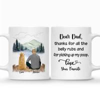 Man and Dogs Women Personalized Mug Custom Made Coffee Cups Gift for Family DIY Choose Hair Skin Clothes 1115 Oz RR2064