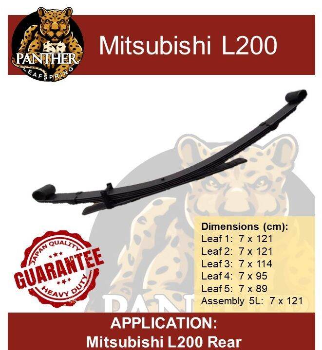 Molye / Leaf Spring for Mitsubishi L200 Rear (MATIBAY) Lazada PH