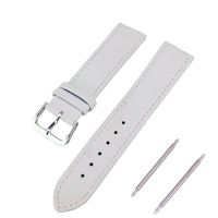 Quality Leather Watchband White Smooth Women 39;s Watch Band 12mm 14mm 16mm 18mm 20mm 22mm Men 39;s Leather Straps Belt Pin Buckle