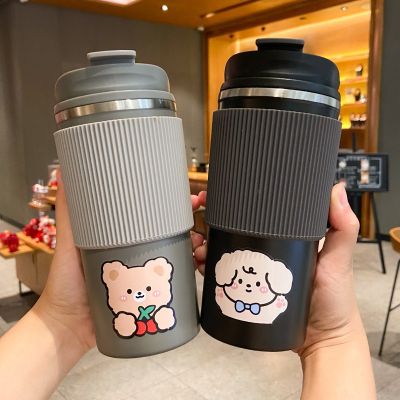 【JH】 coffee cup portable office 304 stainless steel large capacity car insulation male and female students water