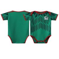 shot goods Mexico High Quality 2022-23 Home Kids Baby Romper Jersey Football Jersey Newborn Bodysuits