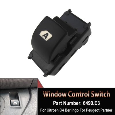 ۞✣♦ For Citroen Berlingo C4 Peugeot Partner Car Passenger Side Window Switch Button OEM:6490.E3 6490E3 6490.HQ 6490HQ Car Styling