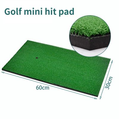 Golf Mat Portable with Rubber Tee Seat Realistic Turf Putter Mat Outdoor Sports Golf Training Durable Turf Mat Indoor Office